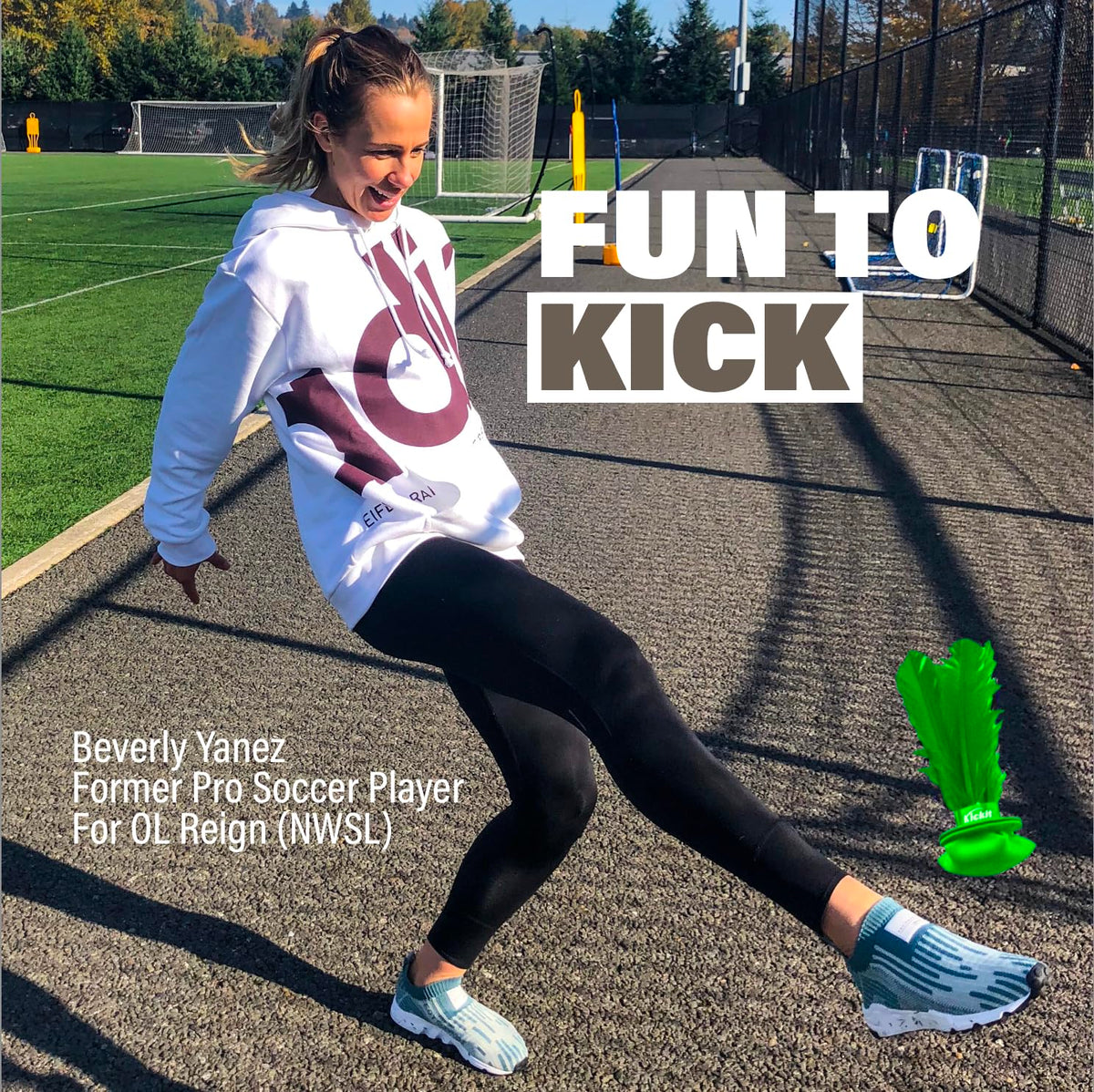 Kickit birdie trainer outdoor backyard fun for family friendly kicking drills