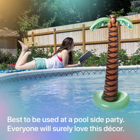 Kicko durable palm tree decor stands up to repeated beach and pool events.