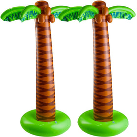 Kicko inflatable palm tree 66 inch pair for vibrant luau ambiance.