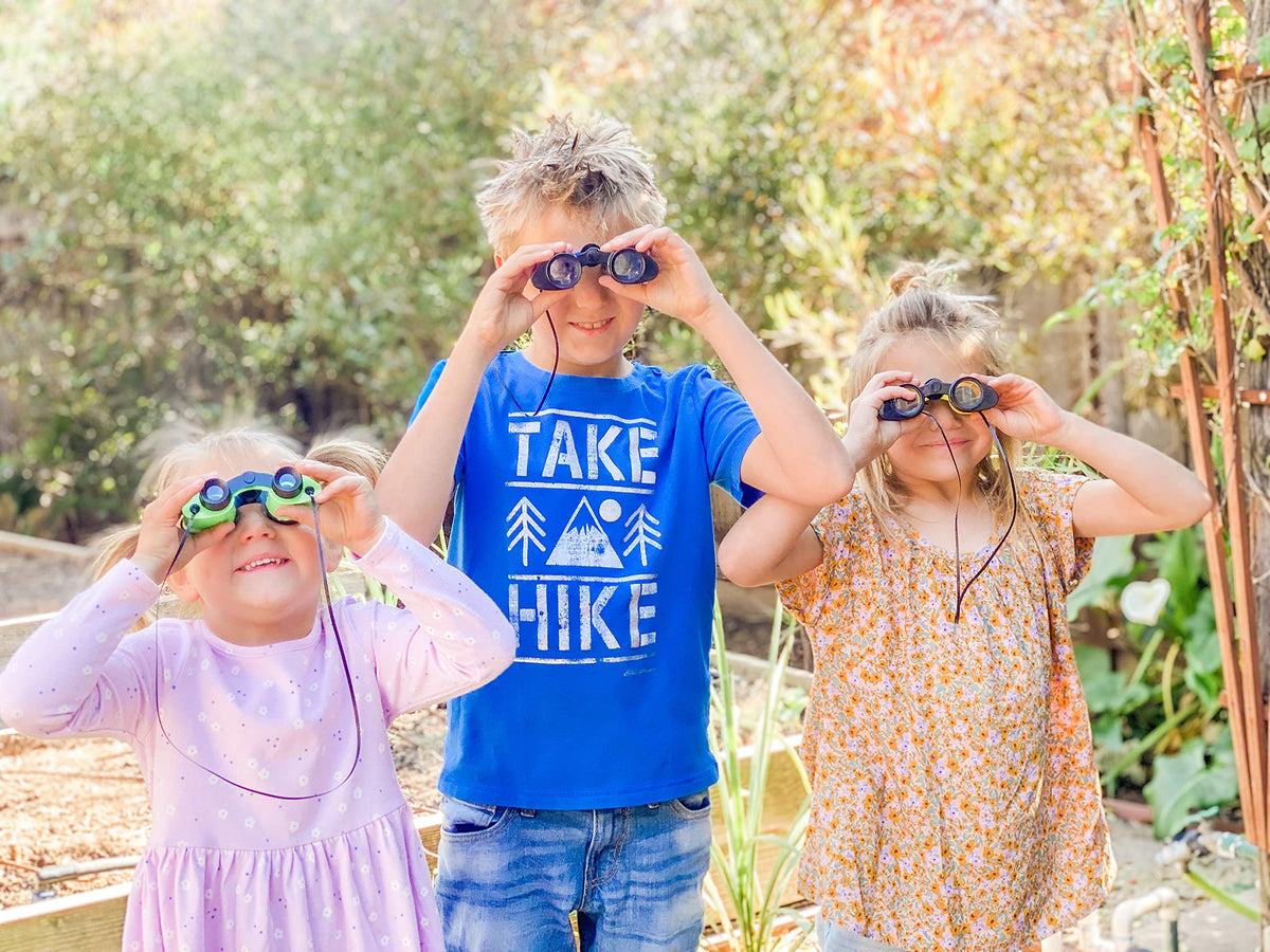 Bright, colorful Kicko binoculars spark outdoor exploration and imaginative play.