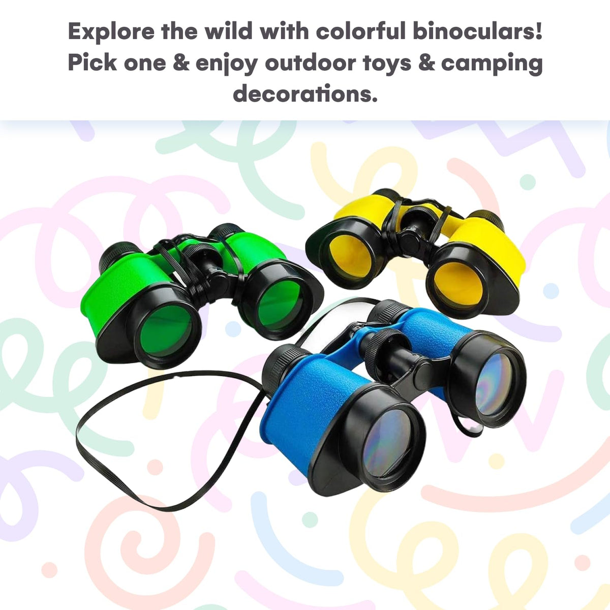 Kicko binoculars for kids at a safari-themed party, adding playful discovery.