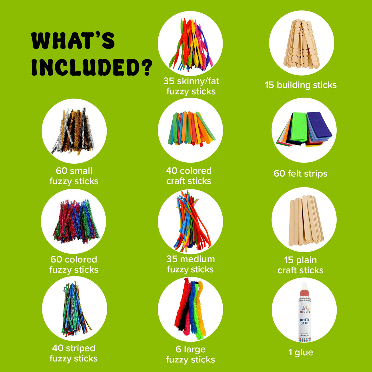 Kid Made Modern pipe cleaners close-up, colorful and versatile for quick projects