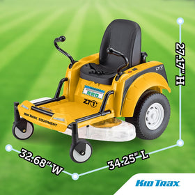 Kid Trax 12V Zero Turn Lawn Mower Yellow power-trax tires provide smooth grass rides