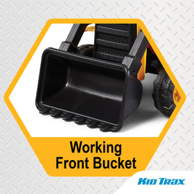 Kid Trax Frontloader top speed of 1.5 mph supports safe exploration.