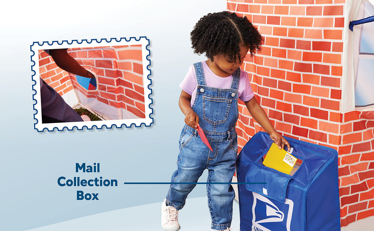Kid Trax Post Office Tent, carrying case enables easy storage.