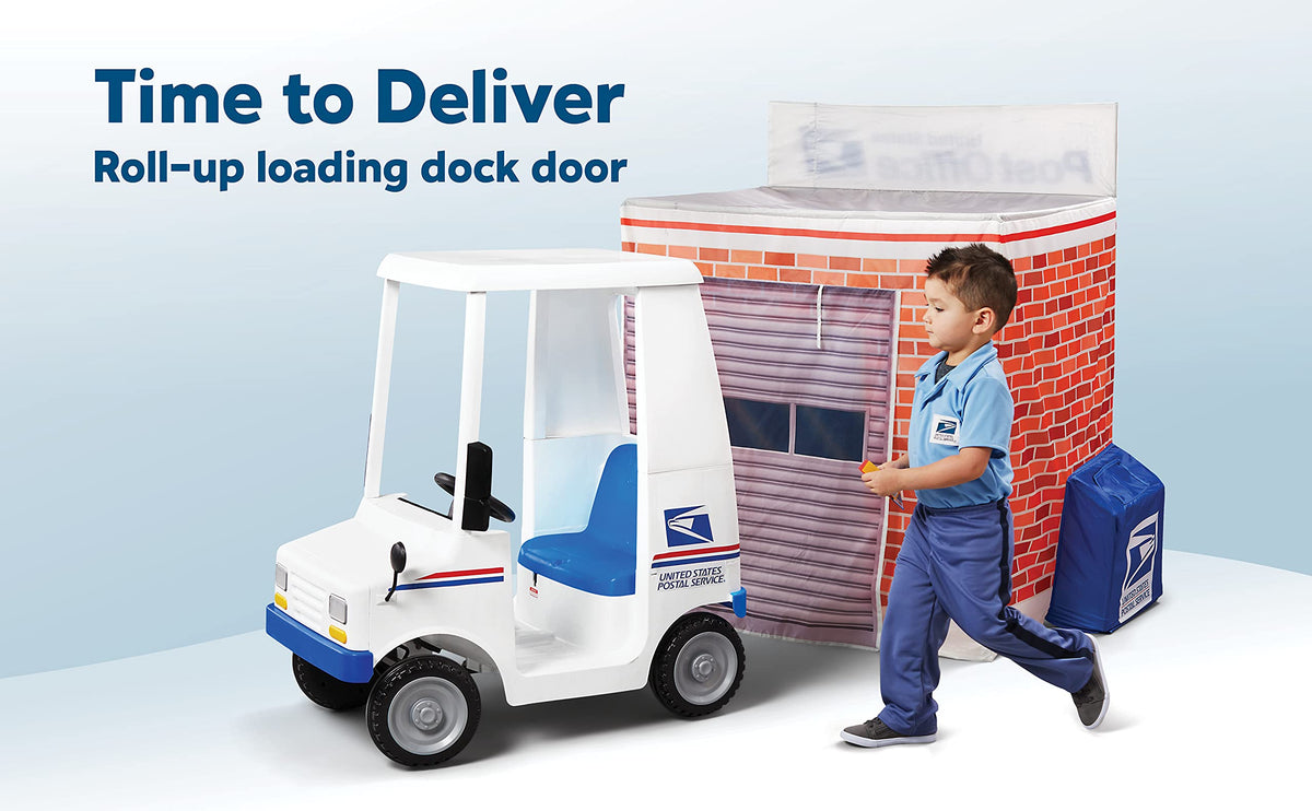 Kid Trax Post Office Tent, delivery window for interactive play.