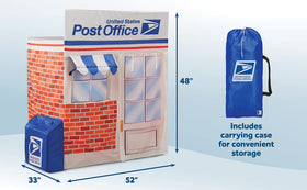 Kid Trax Post Office Tent, easy assembly for quick setup.