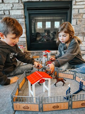 KIDBEST farm playset pairs with other brands for expanding adventures.