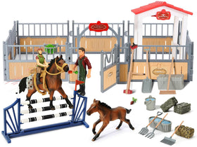 KIDBEST horse stable playset with 26 pieces sparks imaginative pretend play at home.