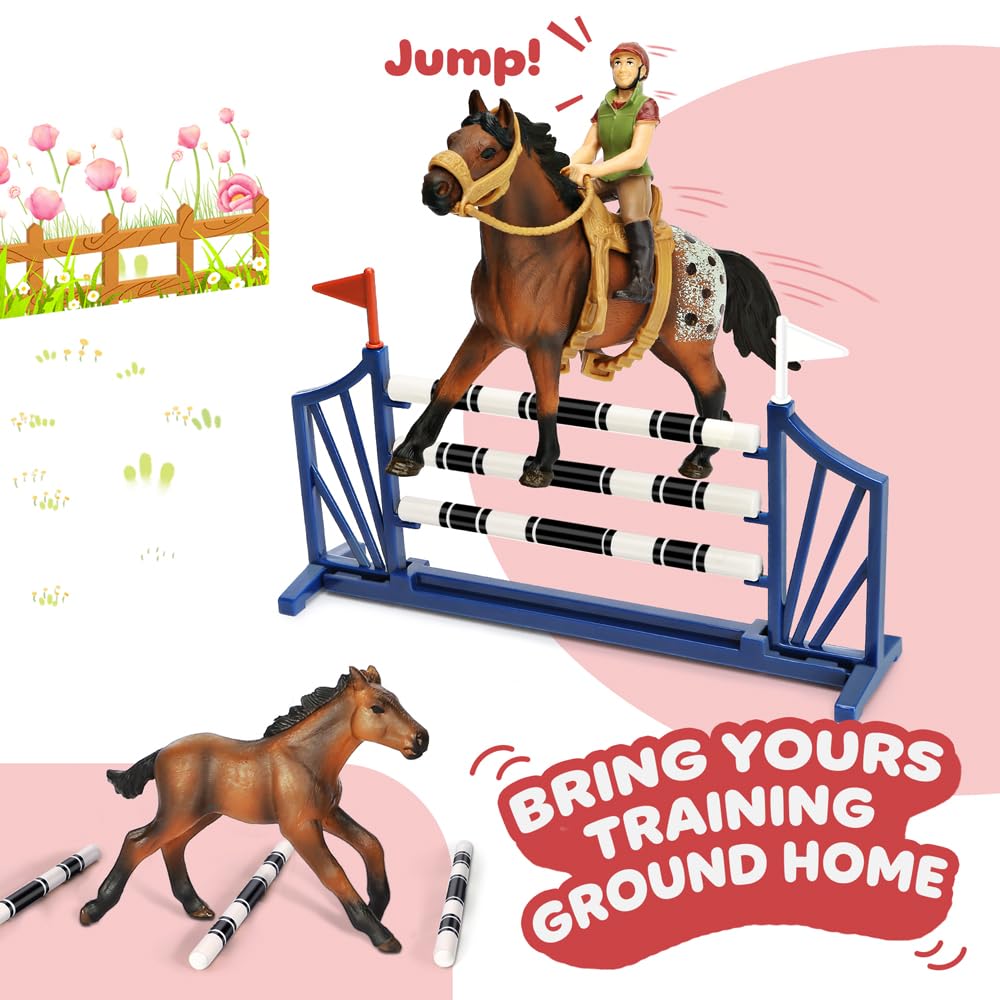 KIDBEST rider figurine invites kids to guide equestrian adventures.