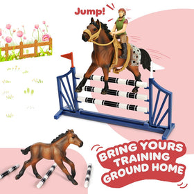 KIDBEST rider figurine invites kids to guide equestrian adventures.