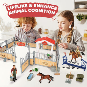 KIDBEST 17-inch stable features sturdy, durable construction for active play sessions.