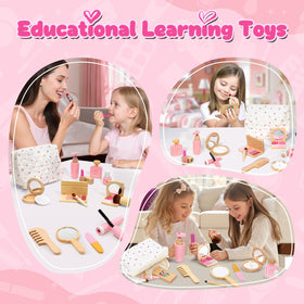 KIDBEST wooden eyeshadow set encouraging color exploration during playtime