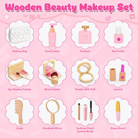 KIDBEST wooden perfume bottle for pretend salon moments