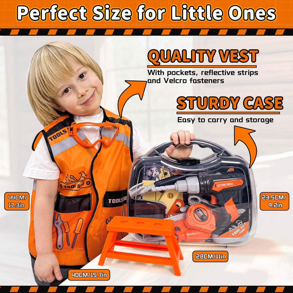KidBloom safety goggles and shield protect during play