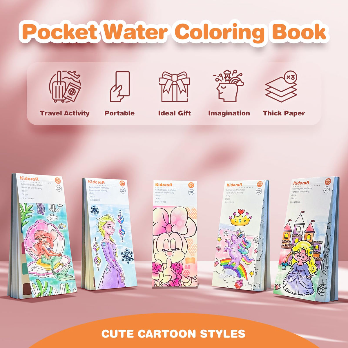 Kidcraft Paint with Water close-up reveals ultra-thick paper reducing color bleed