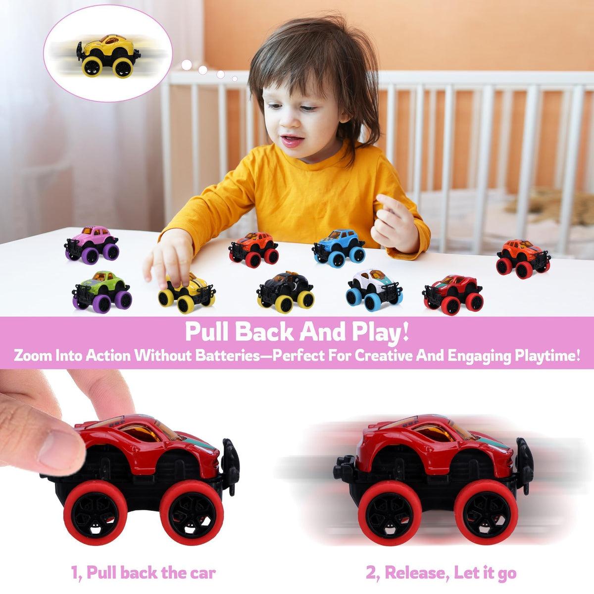 Kiddelo durable ABS and zinc alloy construction for lasting play.