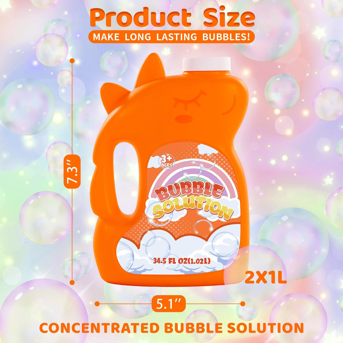 Kiddelo giant bubbles in the air using the concentrate solution
