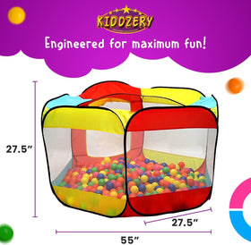 Kiddey ball pit doors and mesh windows for visibility