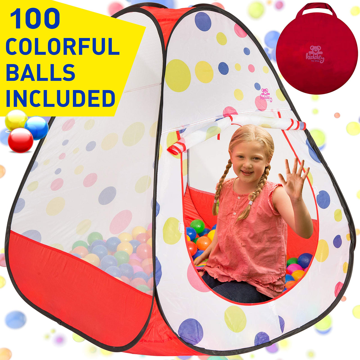 Kiddey ball pit for multiple kids during family play.