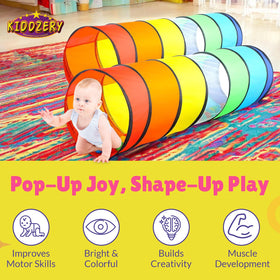 Kiddey breathable mesh tunnels ensure airflow during crawl play.