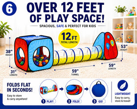 Kiddey carry case and stakes included for park or home use.