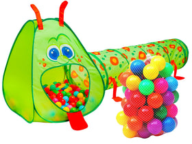 Kiddey Caterpillar tunnel setup for easy indoor and outdoor play.