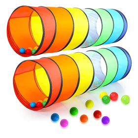 Kiddey double tunnels pop-up set for kids and pets, ideal for indoor and outdoor exploration.