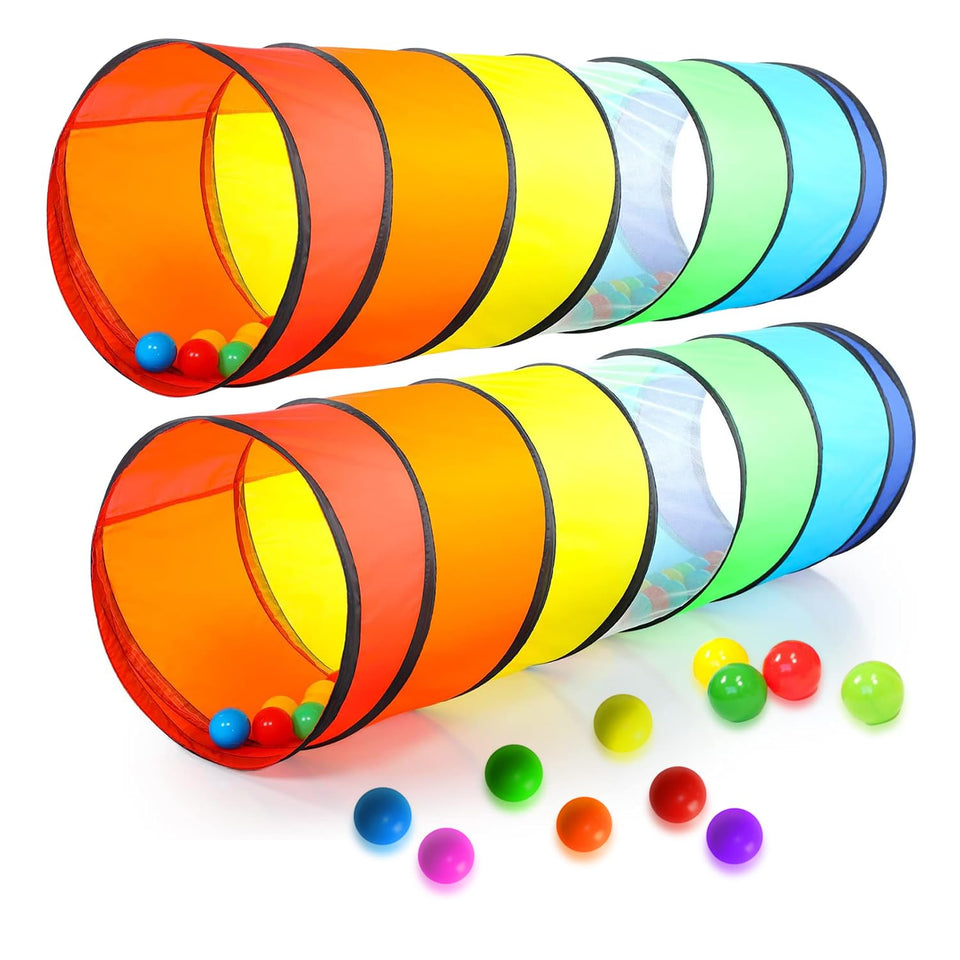 Kiddey double tunnels pop-up set for kids and pets, ideal for indoor and outdoor exploration.