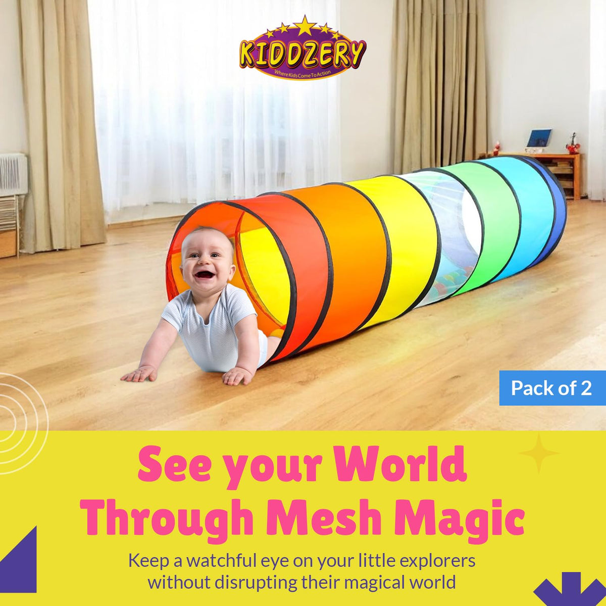 Kiddey durable materials withstand active play and energetic crawls.