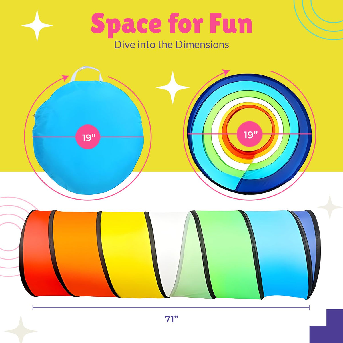 Kiddey indoor-outdoor play tunnels for home and yard adventures.