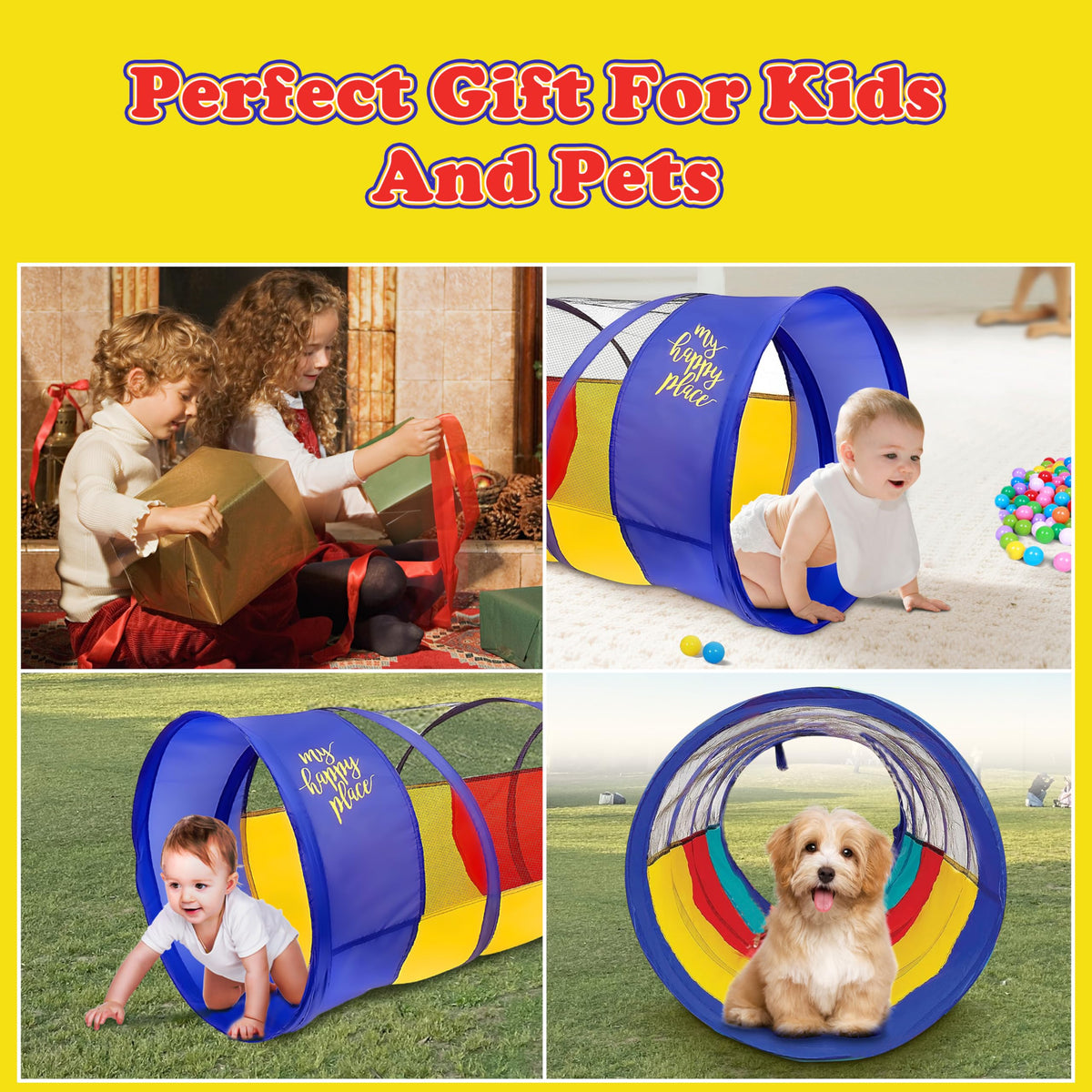 Kiddey Play Tunnel breathable mesh sides promoting airflow during play