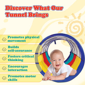 Kiddey Play Tunnel multicolored fabric inviting energetic play at home