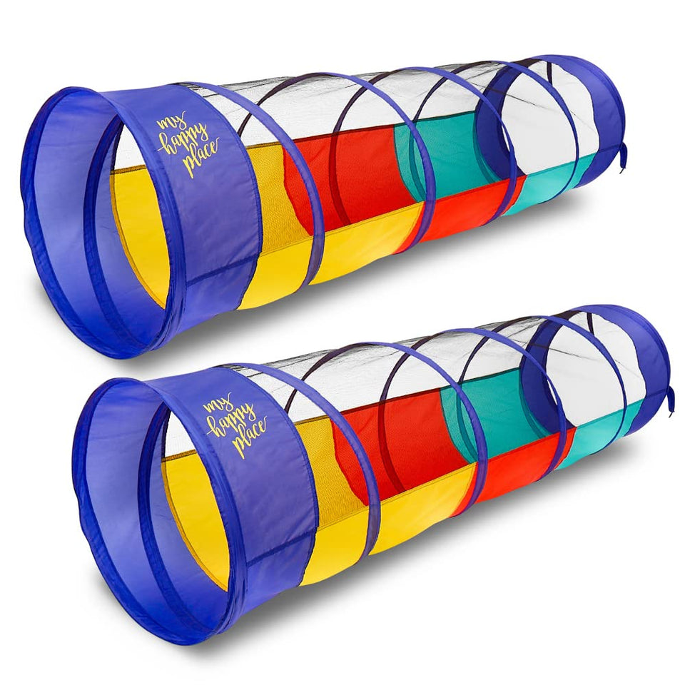 Kiddey Play Tunnel pops up quickly for instant indoor or outdoor play.