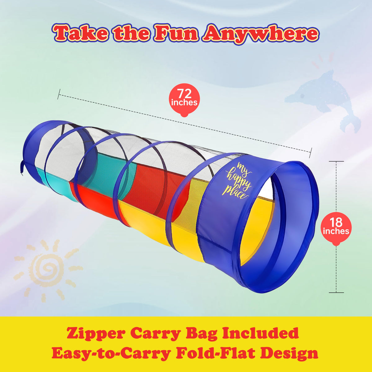 Kiddey Play Tunnel portable backyard fun for parks and trips
