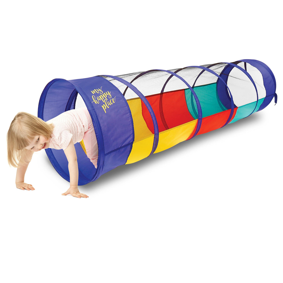 Kiddey Play Tunnel with see-through sides for safe indoor exploration and imaginative play