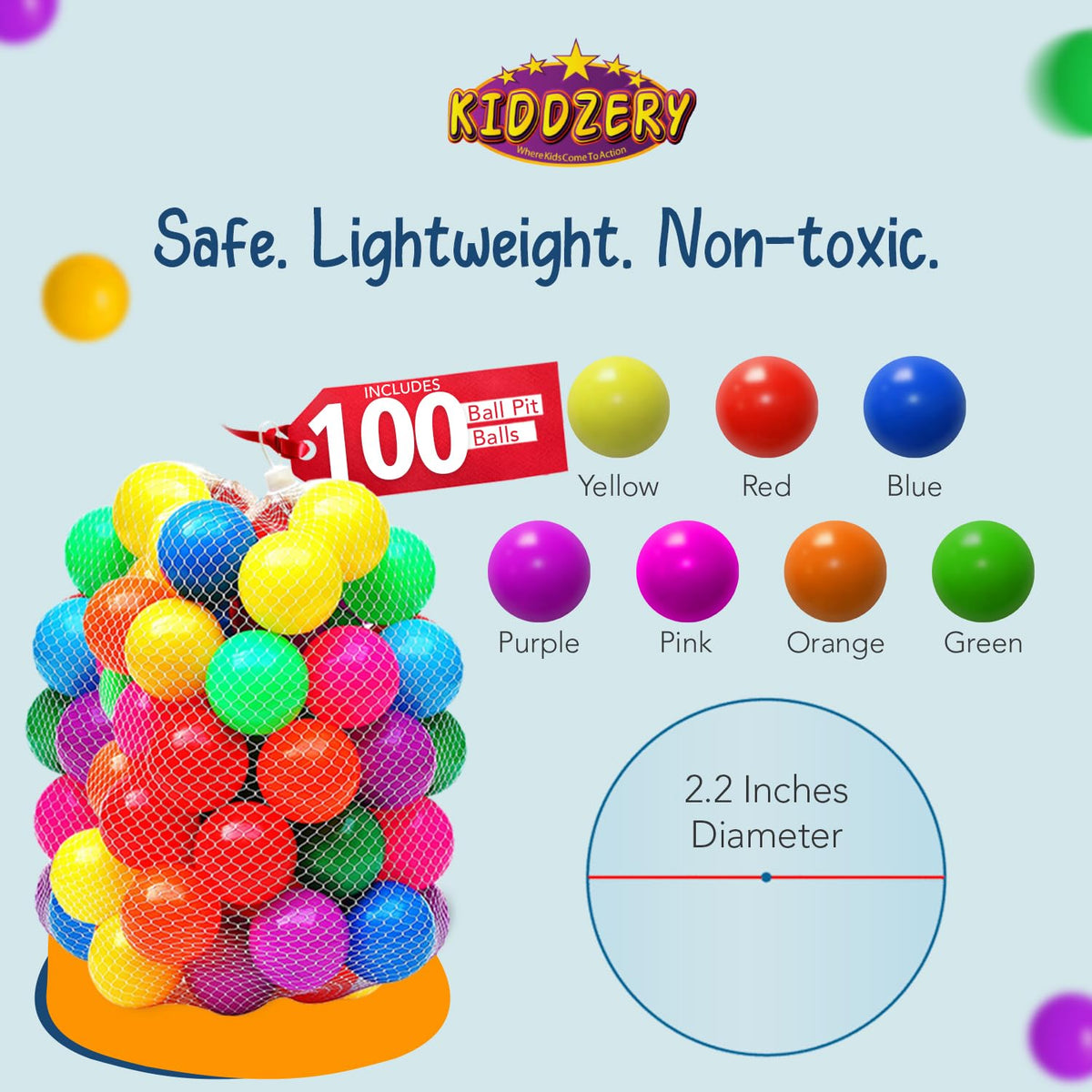 Kiddey pop-up ball pit tent with mesh windows.