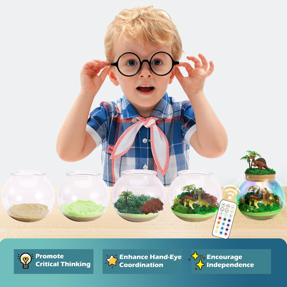 Kiddgroo dinosaur eggs and accessories enrich the habitat with realistic detail.