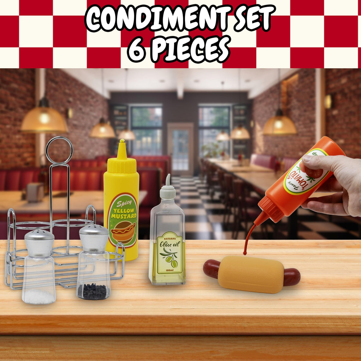 Kiddie Play salt and pepper shakers for authentic kitchen role-play