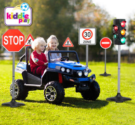 Kiddie Play foot plates and bars provide a stable foundation for play.