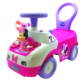 Kiddieland Minnie ride-on highlights interactive music and lights for lively play.