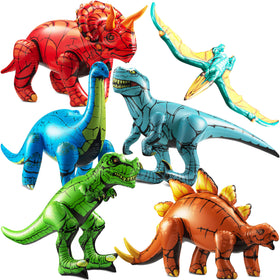 KiddieLoot brachiosaurus inflatable for backyard play and party decor.