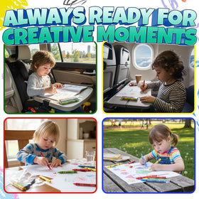 KiddieLoot non-toxic wax crayons emphasizing safety and everyday creativity
