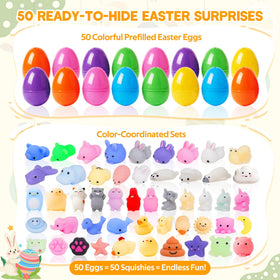 Kiddokids squishy toy inside each egg offers sensory play and collectibility