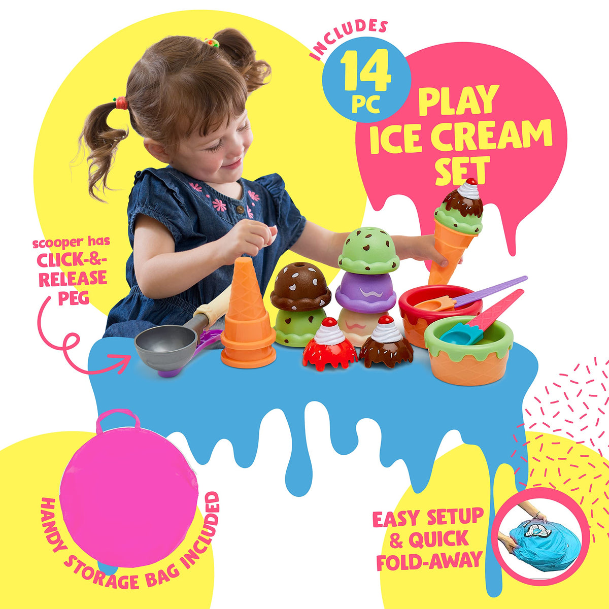 Kiddzery musical button lights up and plays six ice cream tunes