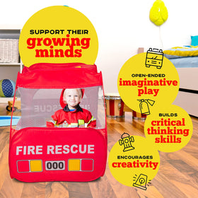 Kiddzery Kiddey Fire Truck Tent ball pit conversion for extra fun