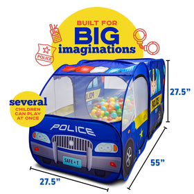 Kiddzery Police Car Pop Up Tent creates a cozy reading nook