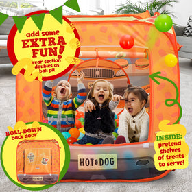 Kiddzery Pop-Up Play Tent opened for spacious indoor and outdoor adventures.