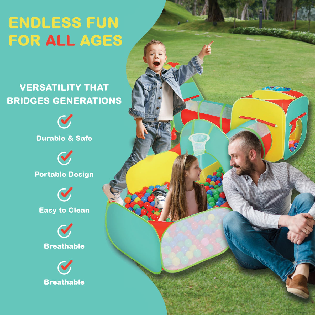 Kiddzery teepee ball pit offers cozy imaginative play indoors.