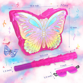 KiDEPOCH butterfly pinata used as colorful decoration and photo prop